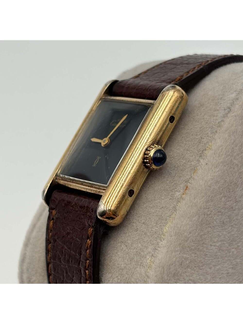 Must de Cartier Tank Vermeil Black Dial Watch 21mm - Picture 4 of 9